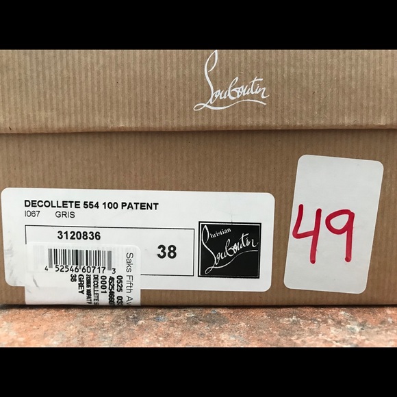 Christian Louboutin Decollete Patent Grey stiletto - Picture 4 of 8